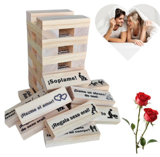 Juego de Bloques para Parejas (+18) – 48 Retos en Español