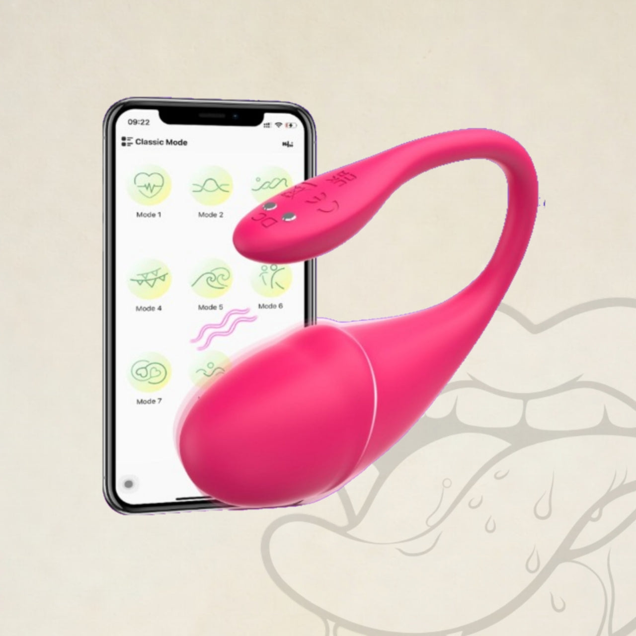 Vibrador portátil tipo huevo con 9 modos de vibración.(VB9)